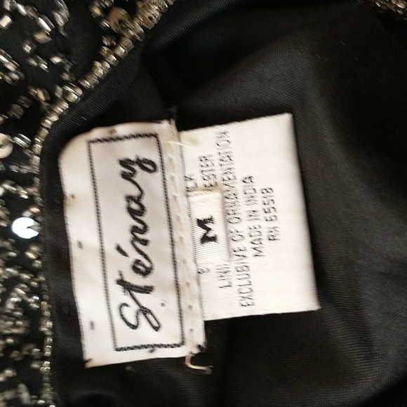 Stunning beaded black tank with open back - Picture 4 of 4